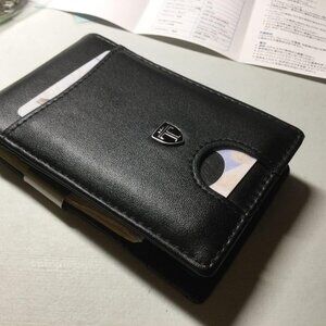Money Clip RIO Mens Black Wallets slim Front Pocket RFID Blocking Card Holder